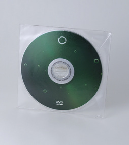 Green printed DVD rom in clear plastic case.