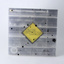 Custom polypropylene case, printed single colour black. Contains printed black and yellow pages, bound with metal paper fastener. 