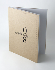 Multi-page full colour book, uncoated brown perfect (burst) bound cover, single colour (black) deboss.