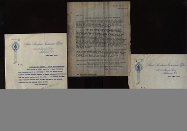 Document, Correspondence between State Accident Insurance Office and R.T. Squire