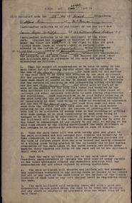 Document, Agreement Between Alfred Rice and James Roger Whipp acccording to the Mines Act 1928 Part II