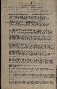 Document, Agreement Between Alfred Rice and James Roger Whipp acccording to the Mines Act 1928 Part II