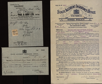 Document, State Accident Insurance Office Victoria Mines Policy