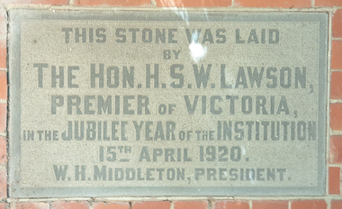 Photograph, Clare Gervasoni, Ballarat Junior Technical School Foundation Stone, 15/04/1920