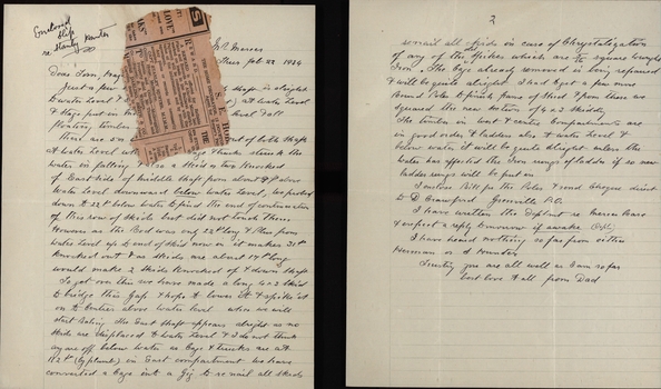 Letter and article