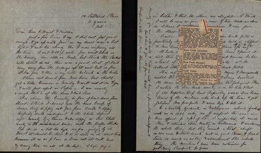 Letter and clipping 
