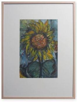 Painting of a sunflower