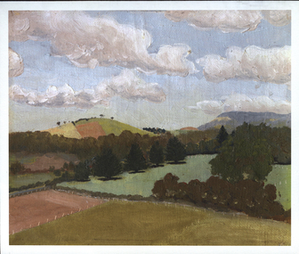 Artwork, other, Ian G. Whitcher, Copy of 'Pleasant Bank Farm and Green Hill' by Roy S. Whitcher. c1946, c1948