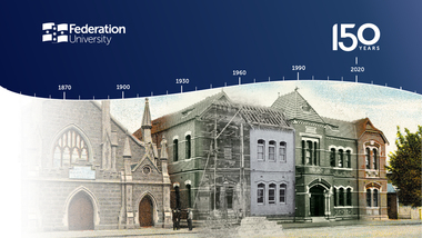 Artwork, other, Federation University Australia: Celebrating 150 Years Screen Background, 2020