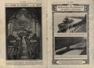 Newspaper - Newspaper supplement, Eyre & Spottiswoode Ltd, His Majesty's Printers, The Warrior's Pilgrimage Armistice Day - 1920, 11/1920