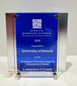 Award, Powercor Grampians Pyrenees Business Achievement Awawrds 2009, Presented to University of Ballarat
