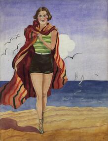 Painting, Edith Alice Watson, [Beach Walk], c1930