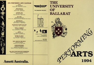 Document - Document - Student profiles, Kruse Collection: University of Ballarat: Performing Arts; Graduate Exhibition, 1994