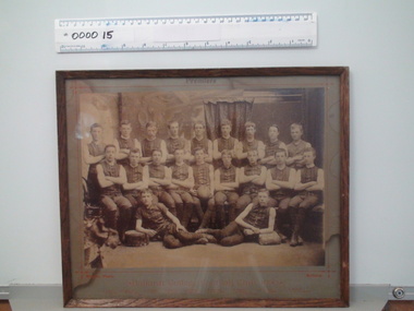 Framed photograph, Willets, Ballarat, Ballarat College Football 1890, 1890 (exact)