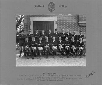 Photograph, Ballarat College Football 1936