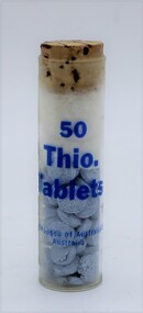 Bottle-Tablet. 50 Thio. Tablets, Bottle, Period. WW2