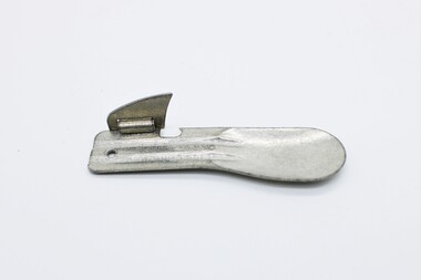 Can opener and spoon, c. 1966
