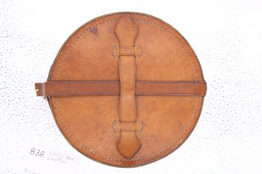 leather collar box, Round leather Collar Box