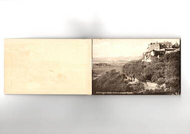 12 Postcards, 12 Postcards of Stirling book with cardboard tartan cover, circ. early 1900,s