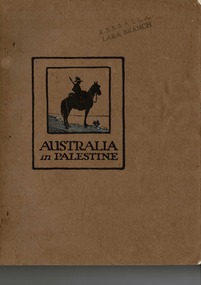 Book, Australia in Palestine, 1919