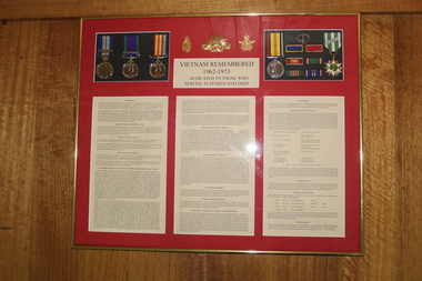 Limited Edition 008/100 Presentation "Vietman Remembered" 1962 - 1973 - Medals Insignia , Badges and Ribbons, Vietnam Remembered 1962-73  Limited Edition 008/100