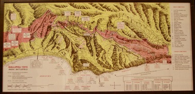 Photograph, Gallipoli Map Anzac Battlefield 1915