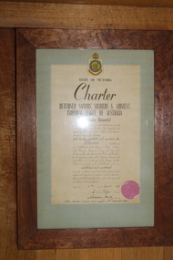 Photograph, Grant of Charter By RSS&A League of Australia (Victorian Branch) to Lara Sub-Branch of the RSS&A League of Australia dated 4th April 1929, 1929