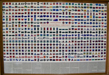 Coloured Print, Colour Patches of the Australian Military Forces World War Two