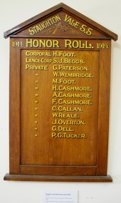 Honor Board, Staughtonvale SS Honor Roll, 1920