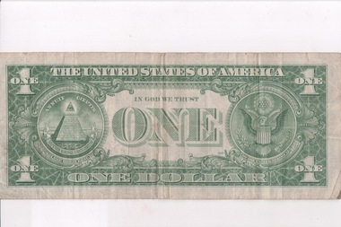 Money, One US Dollar Note, Early 60's