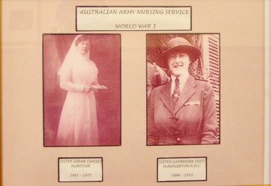Framed photographs, Australian Army Nursing Service World War 1