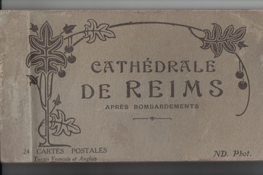 Picture Postcard Booklet, CATHEDRALE DE REIMS. APRES BOMBARDEMENTS, Circa 1914. WW1