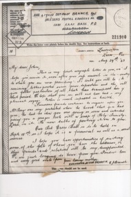 Aerogramme, Aerogramme 29/08/1943 Lara to London, Circ. 1943
