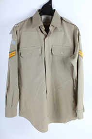 Uniform, Khaki shirt. long sleeve, 1981