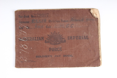 Personal Records, Soldier Pay Book, First World War