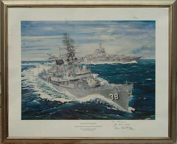 Plane Guard Print, Plane Guard -  HMAS Perth escorting HMAS Melbourne