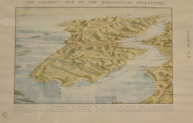 Topagraphical Map of the Dardanelles Operations, Graphic Map of The Dardanelles Operations