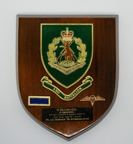 Royal Australian Regiment 3rd Battalian Plaque
