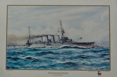 Coloured Print of HMAS SYDNEY 1918