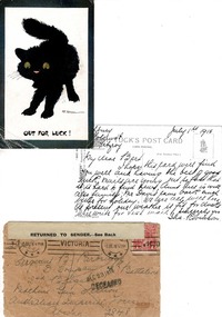 Addressed envelope containing Rucks Post Card