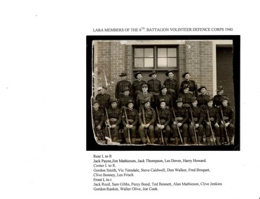 Photograph, Lara 6th Battalion, 1940