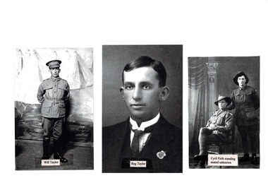 3 Photographs mounted on A4 paper