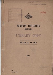 Handbook, Sanitary Appliances - For Use in The Field, January, 1943