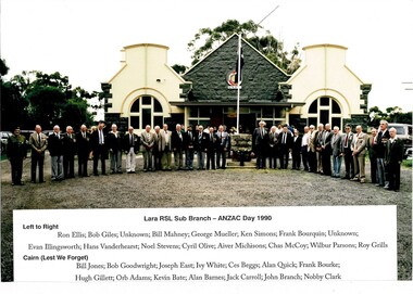 Photograph, Lara RSL Sub Branch - ANZAC Day 1990