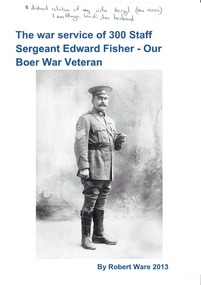Booklet, The war service of Sergeant Edward Fisher