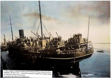Photograph, Troops aboard Transport ship Plassy