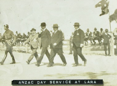 Framed Photograph, Anzac day service at lara
