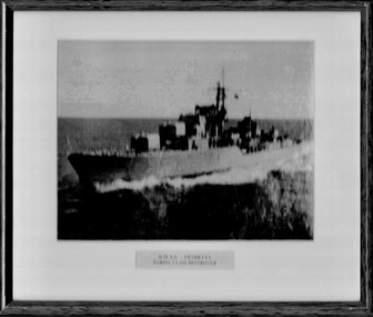 Framed Photo of H.M.A.S. VENDETTA Daring Class Destroyer