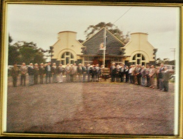 Framed photo of End of WW2 rememberance day at Lara R.S.L.1990