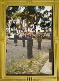 Framed Photograph of Anzac day service at Larea R.S.L, Circa 1980